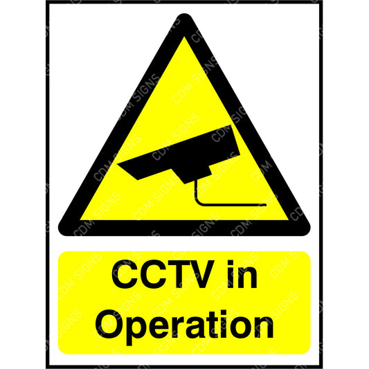 CCTV in operation sign