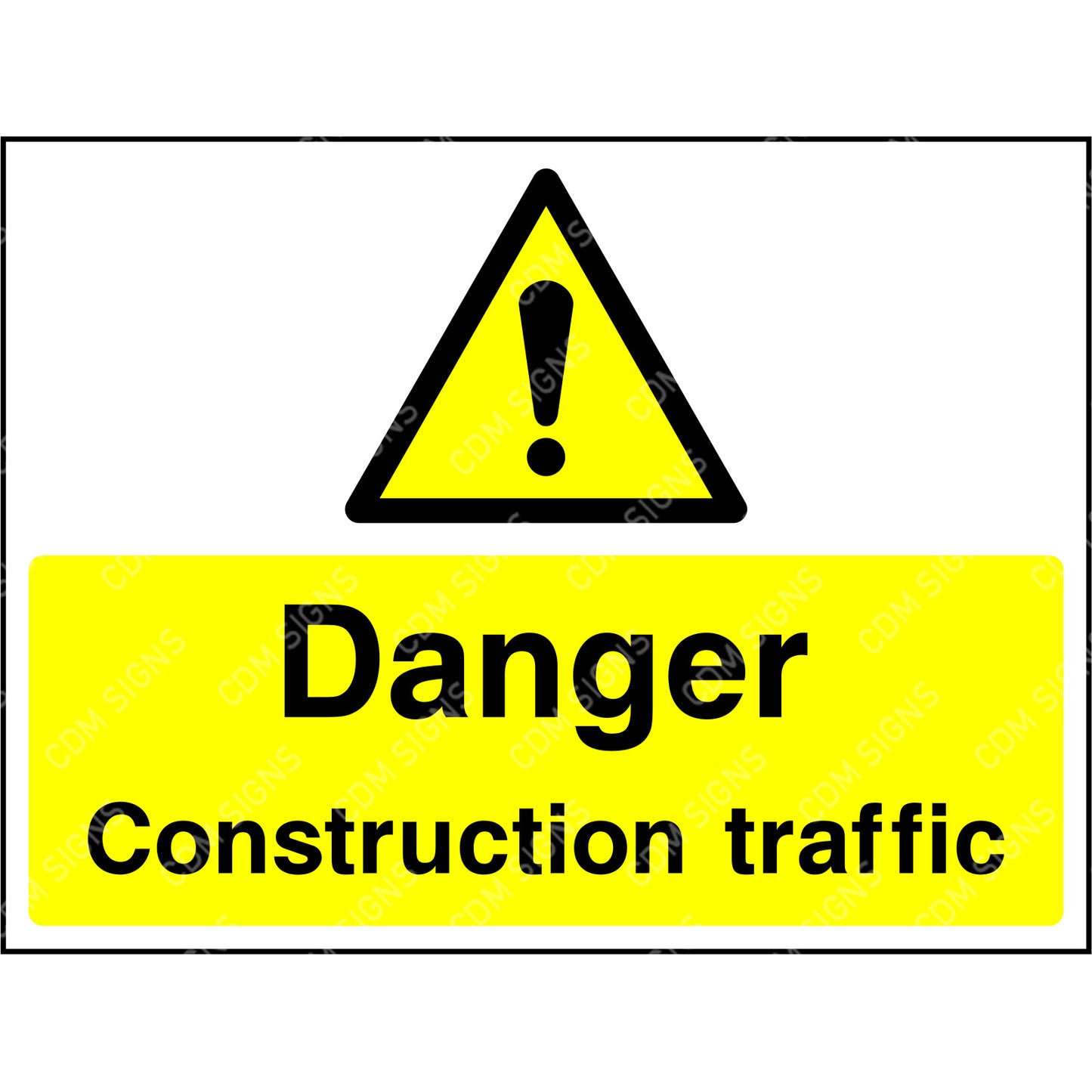 Danger construction traffic sign