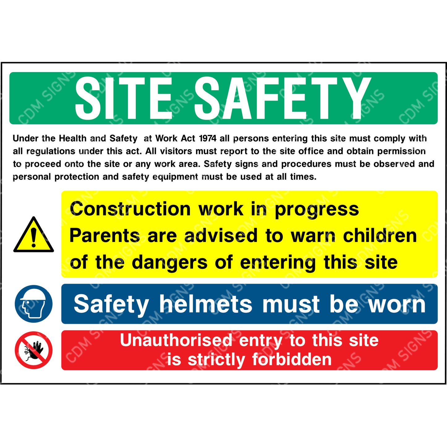 Site safety - Multi message sign 3