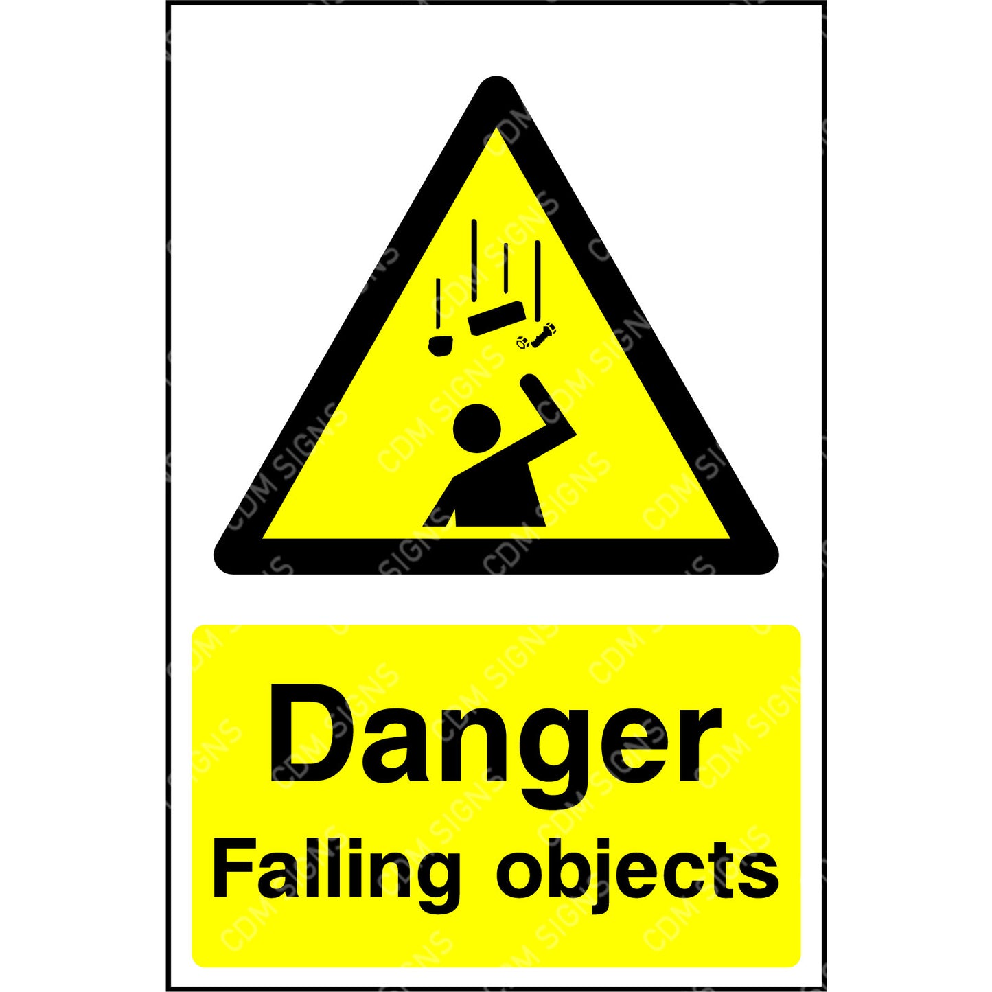 danger falling objects sign