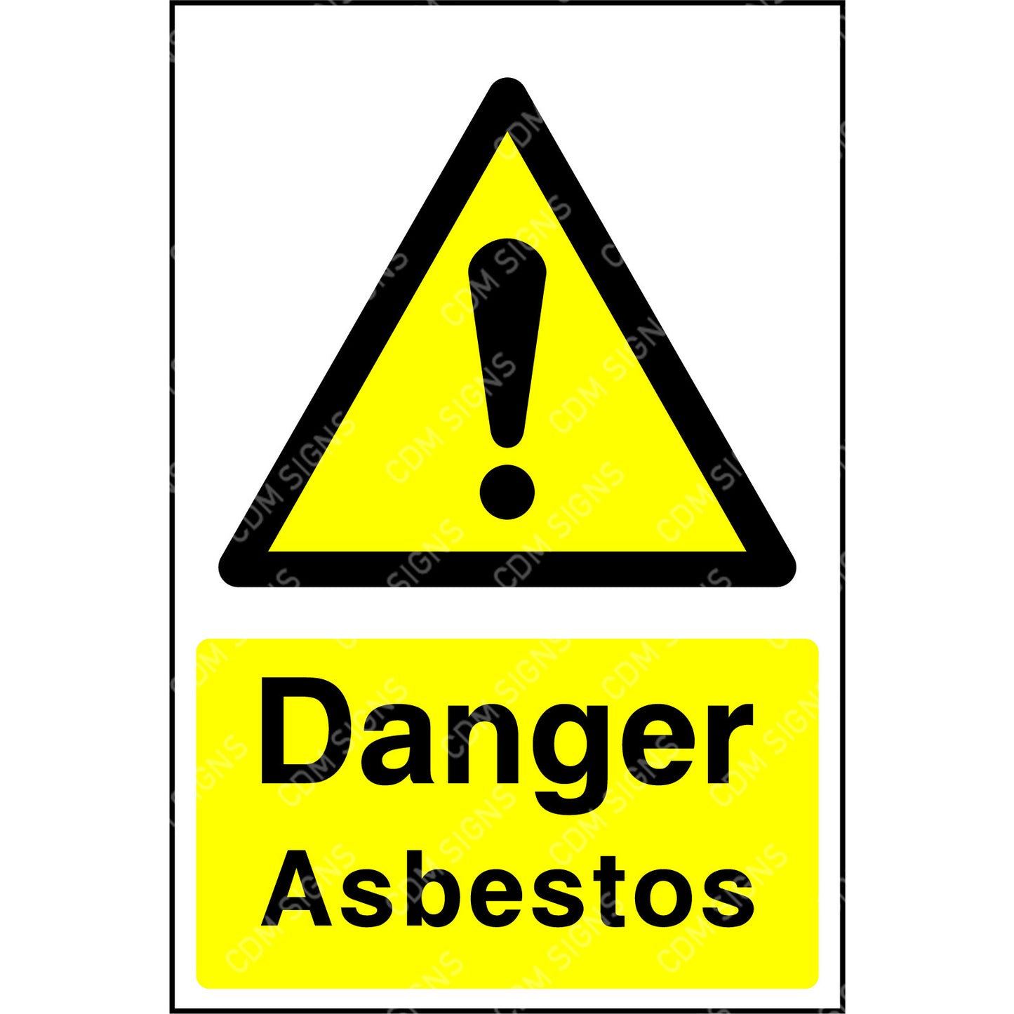Danger asbestos sign