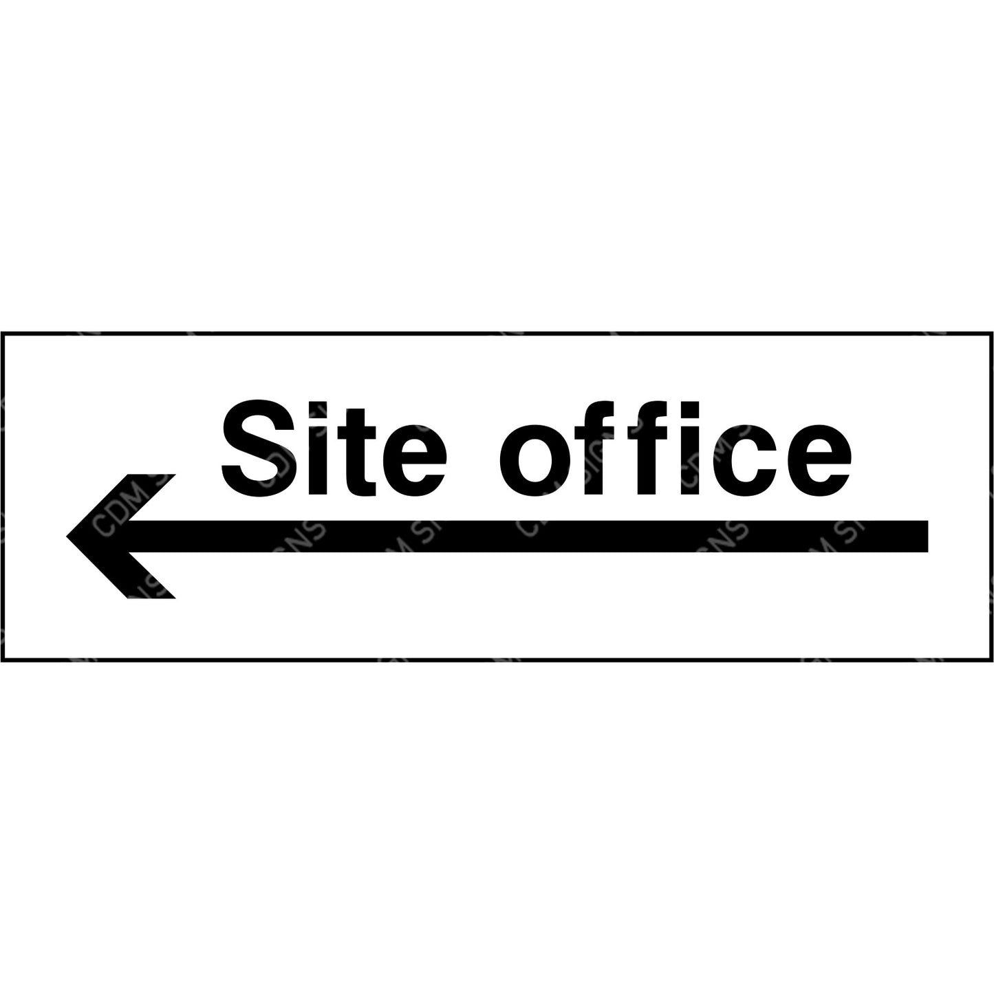 Site office left arrow sign