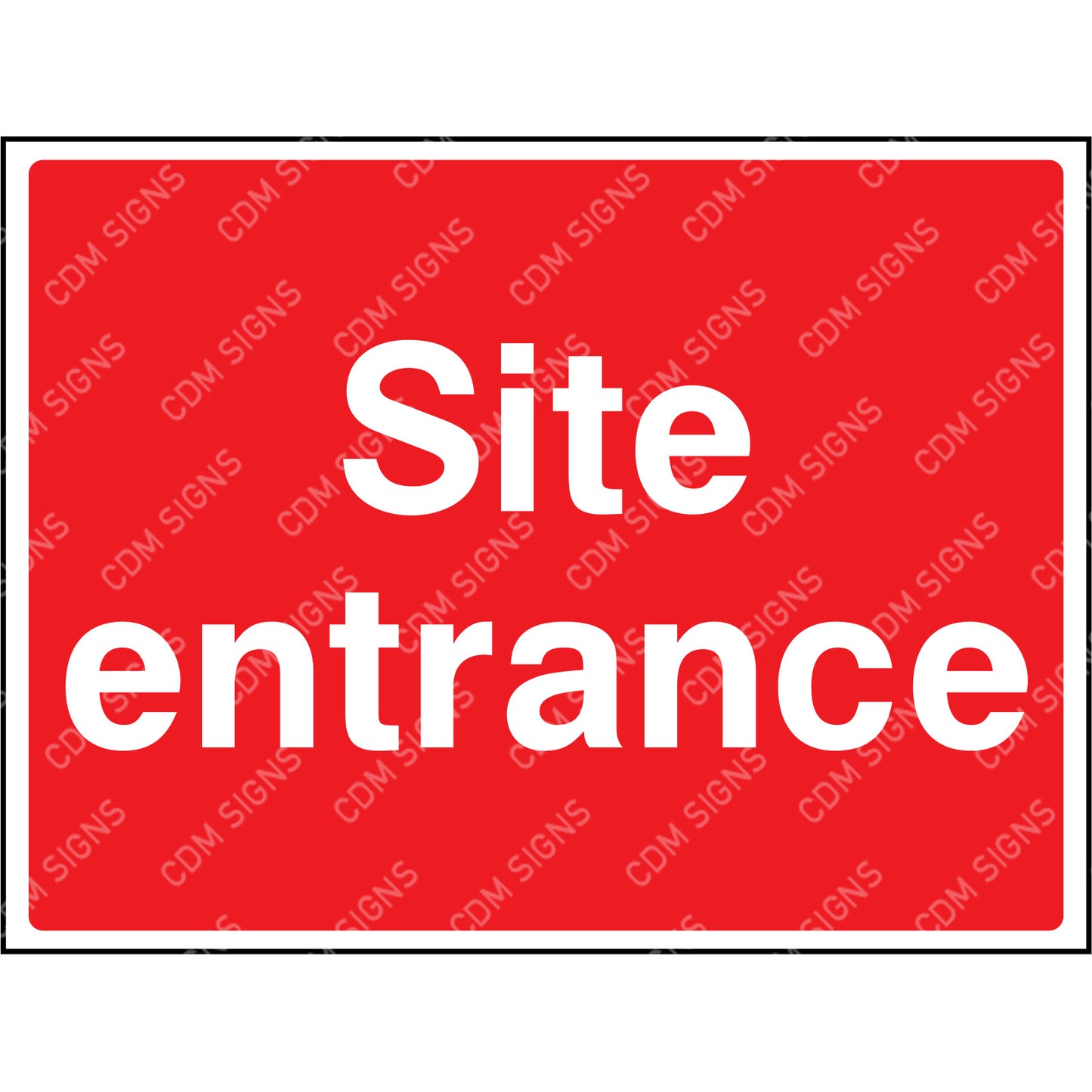Site entrance sign