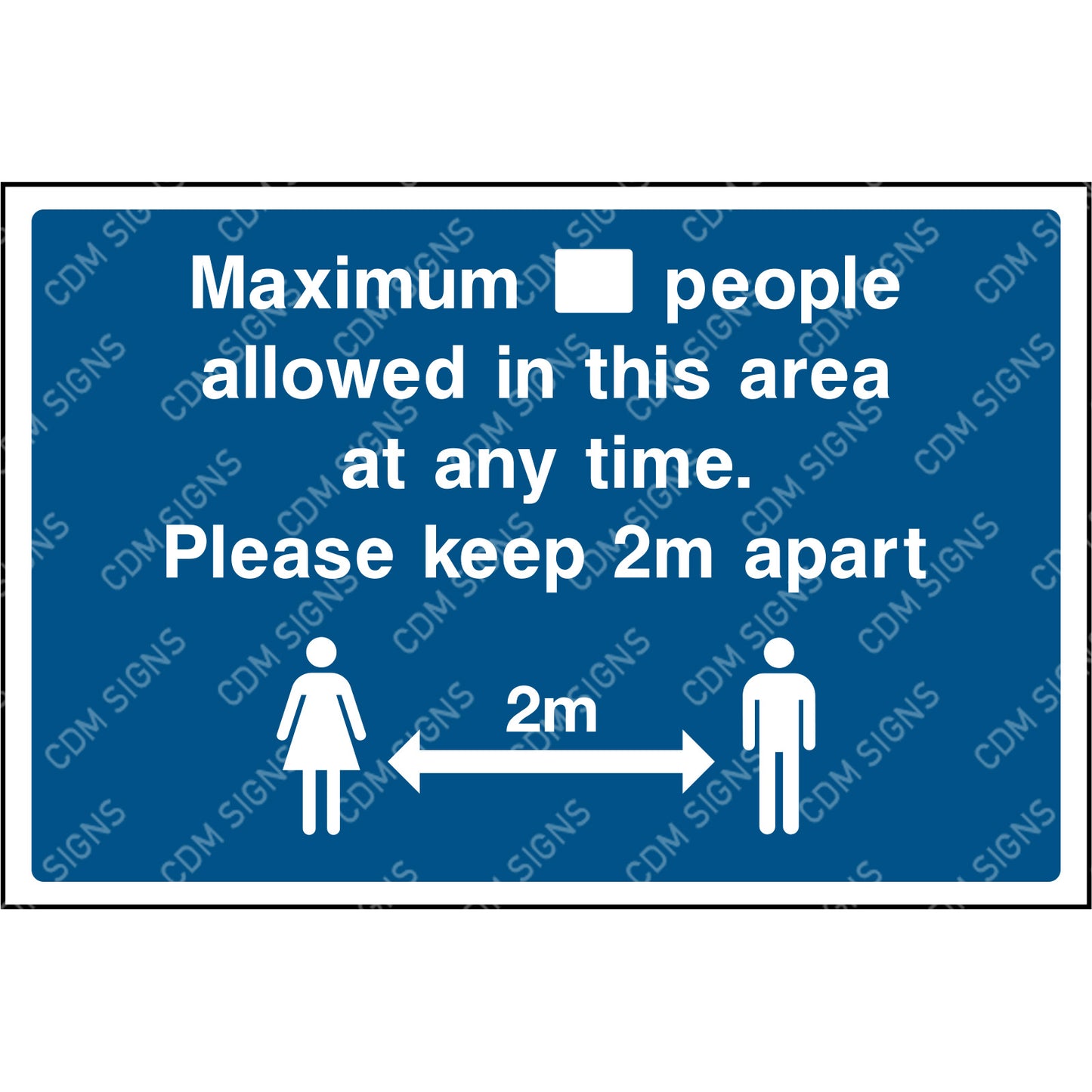 Max people allowed in this area