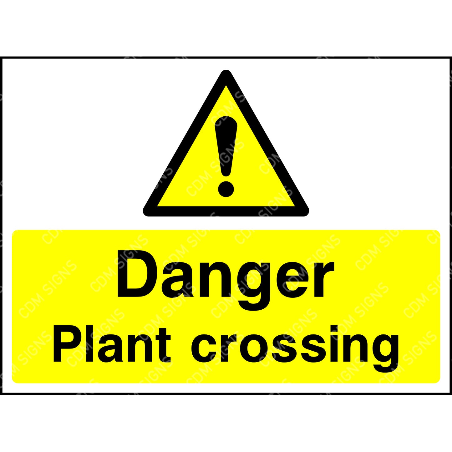 Danger plant crossing sign
