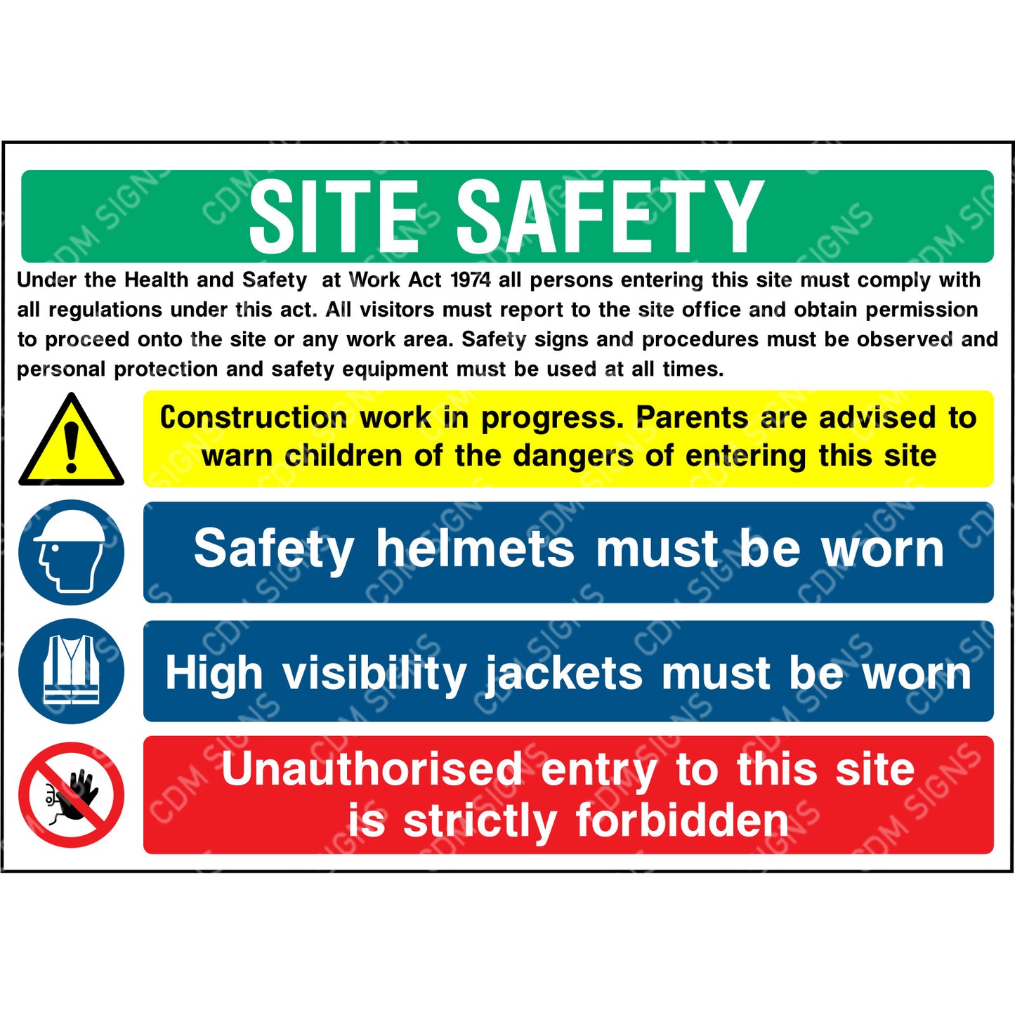 Site safety - Multi message sign
