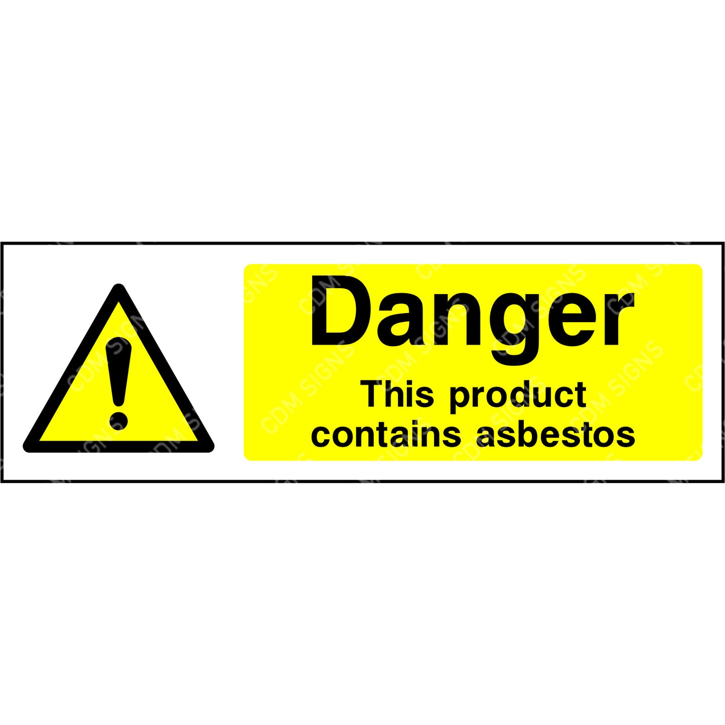 Danger this product contains asbestos