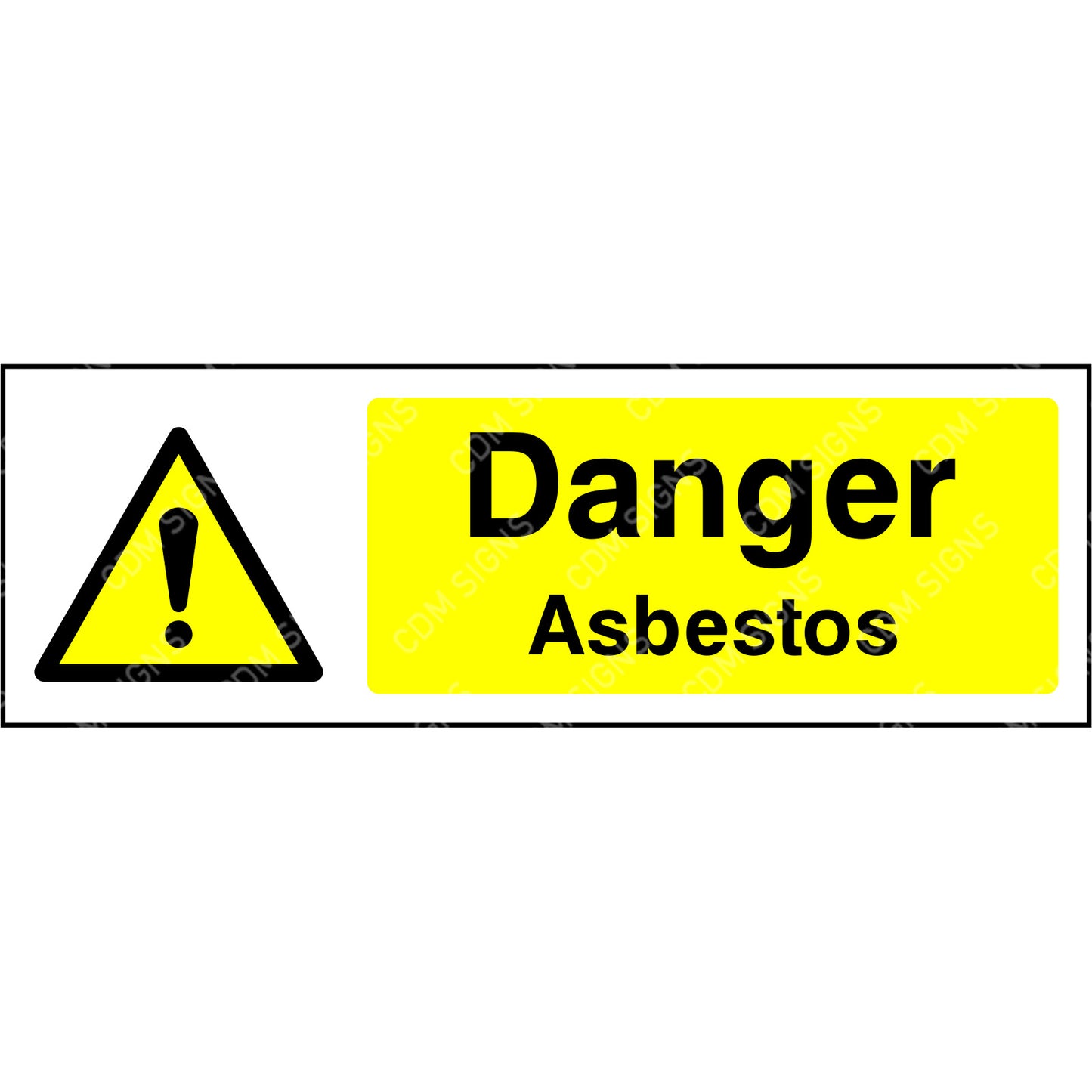 Danger asbestos sign