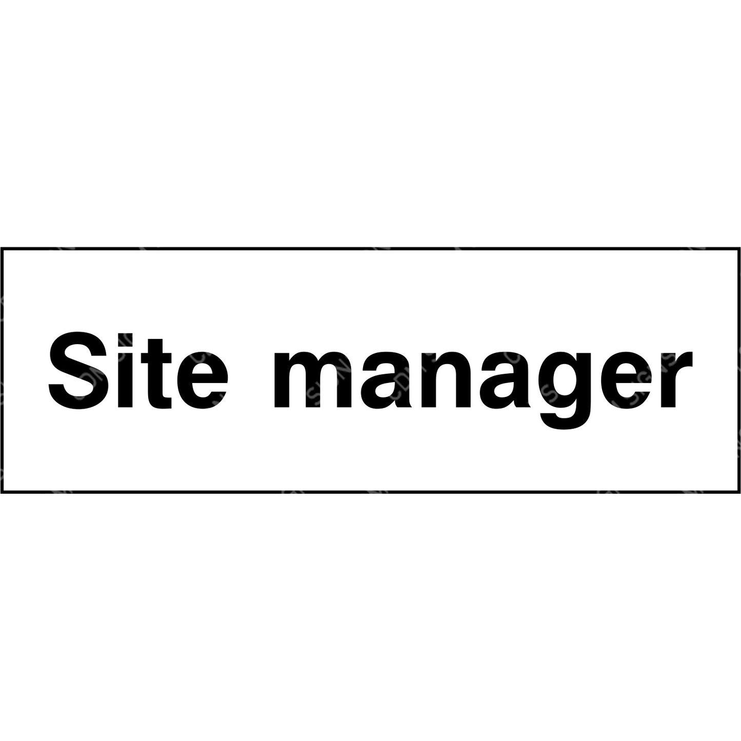 site manager sign