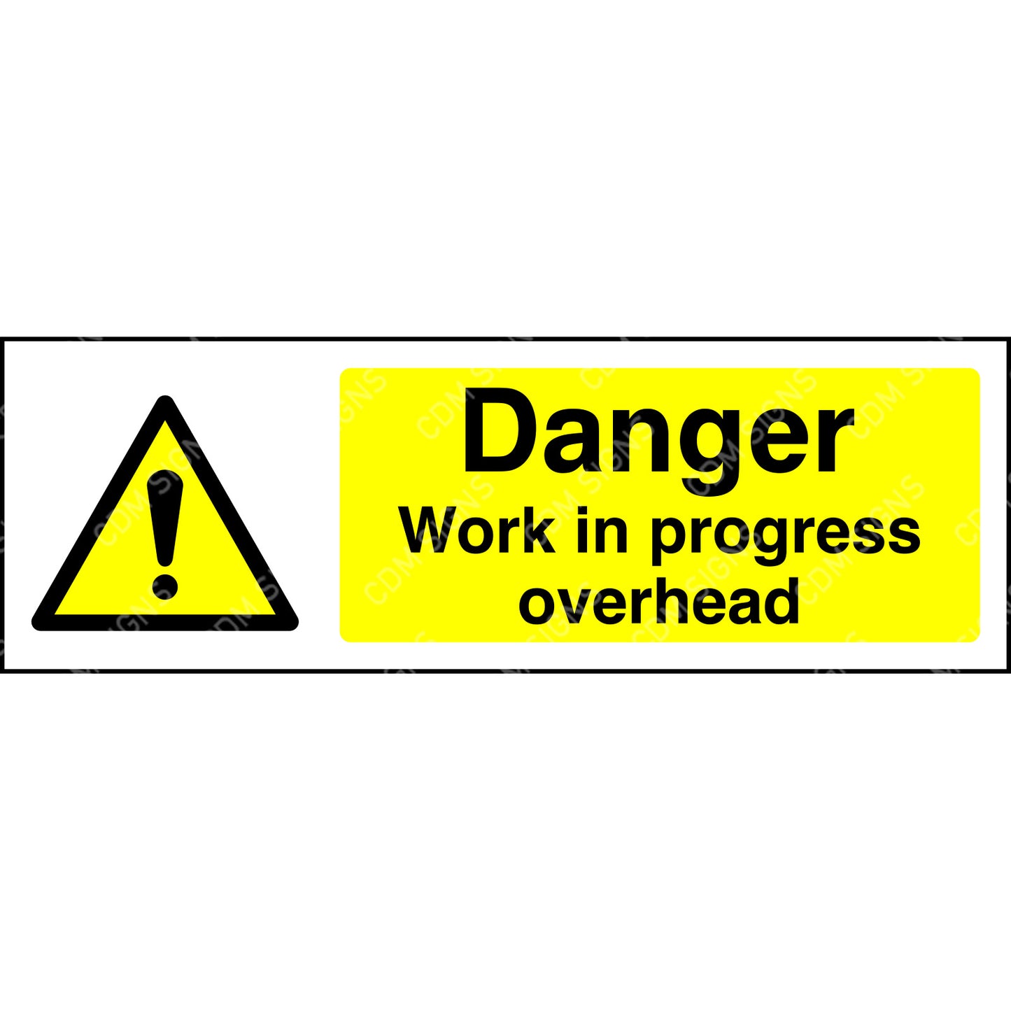 danger work in progress overhead sign