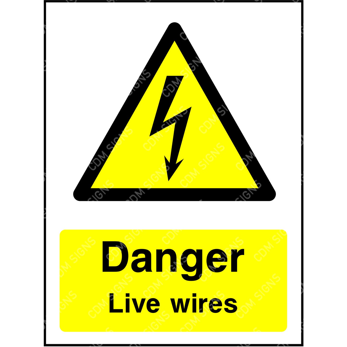 danger live wires sign