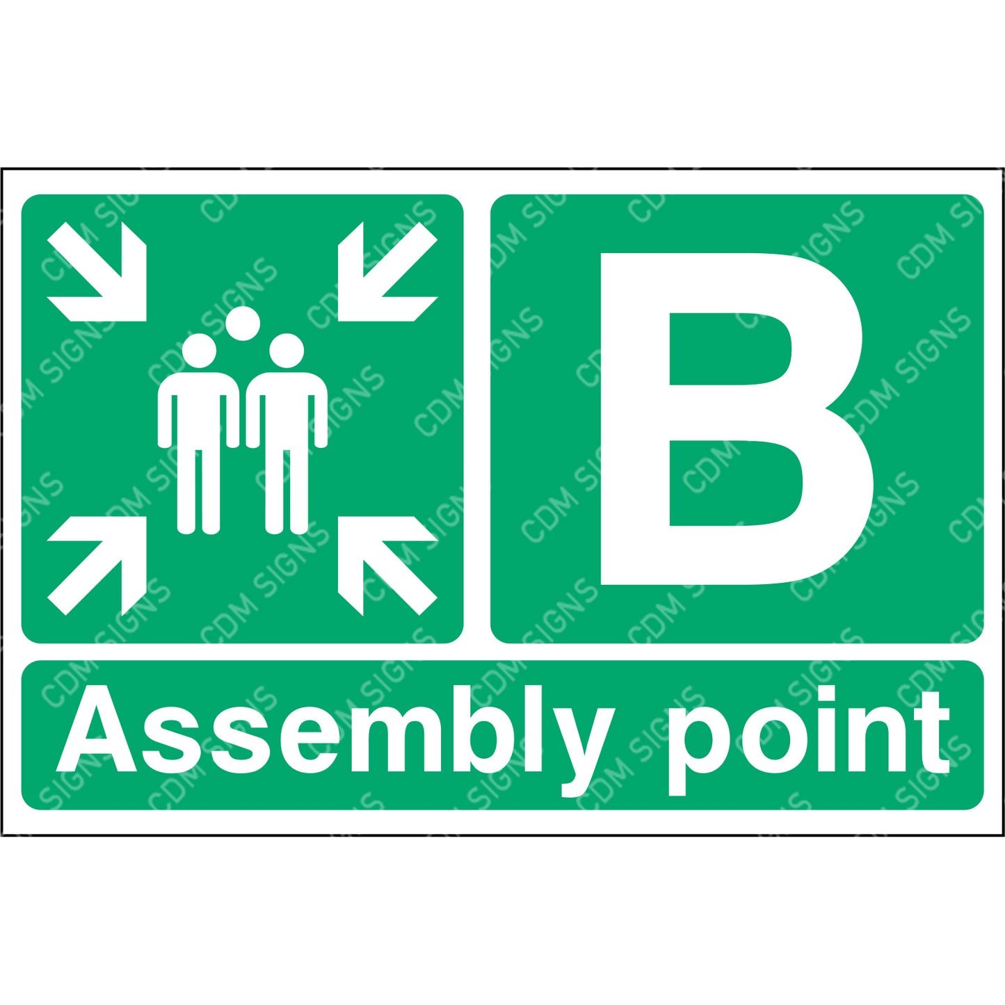 Emergency Assembly point b sign