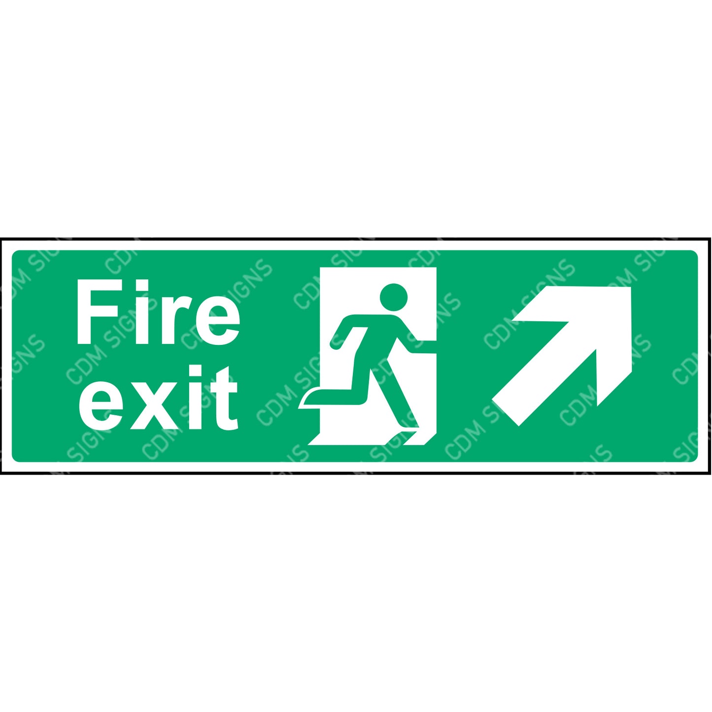 Emergency Fire Exit up right sign