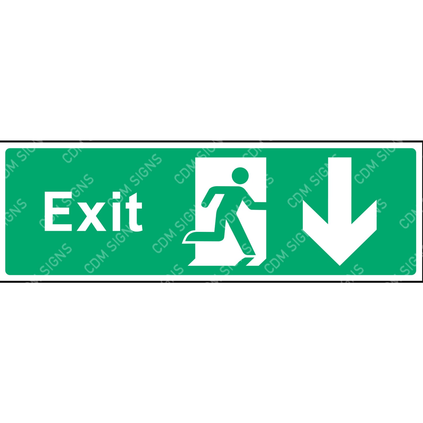 Emergency exit down sign