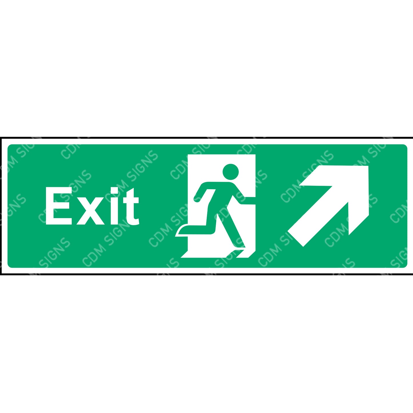 Emergency exit up right sign