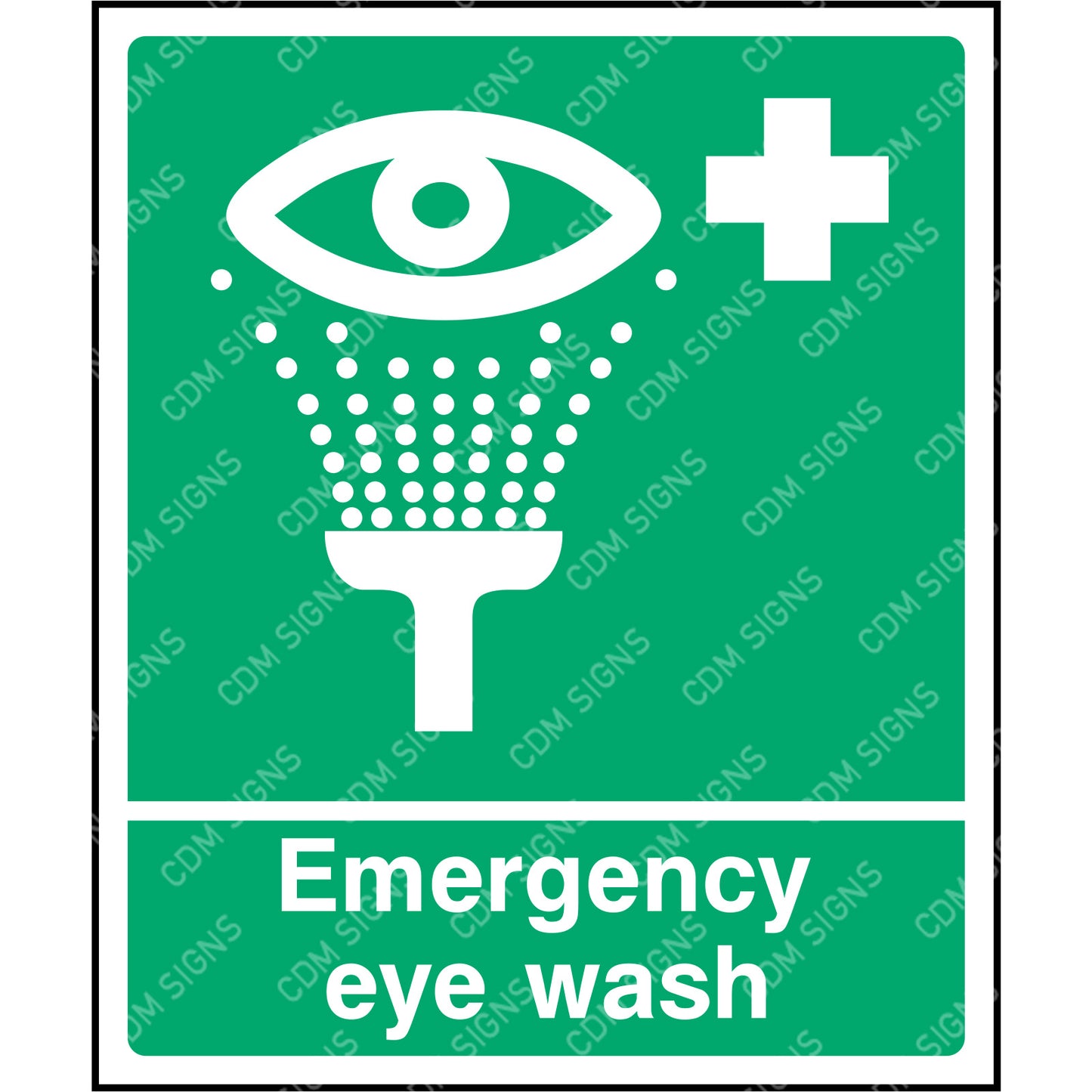 Emergency eye wash sign