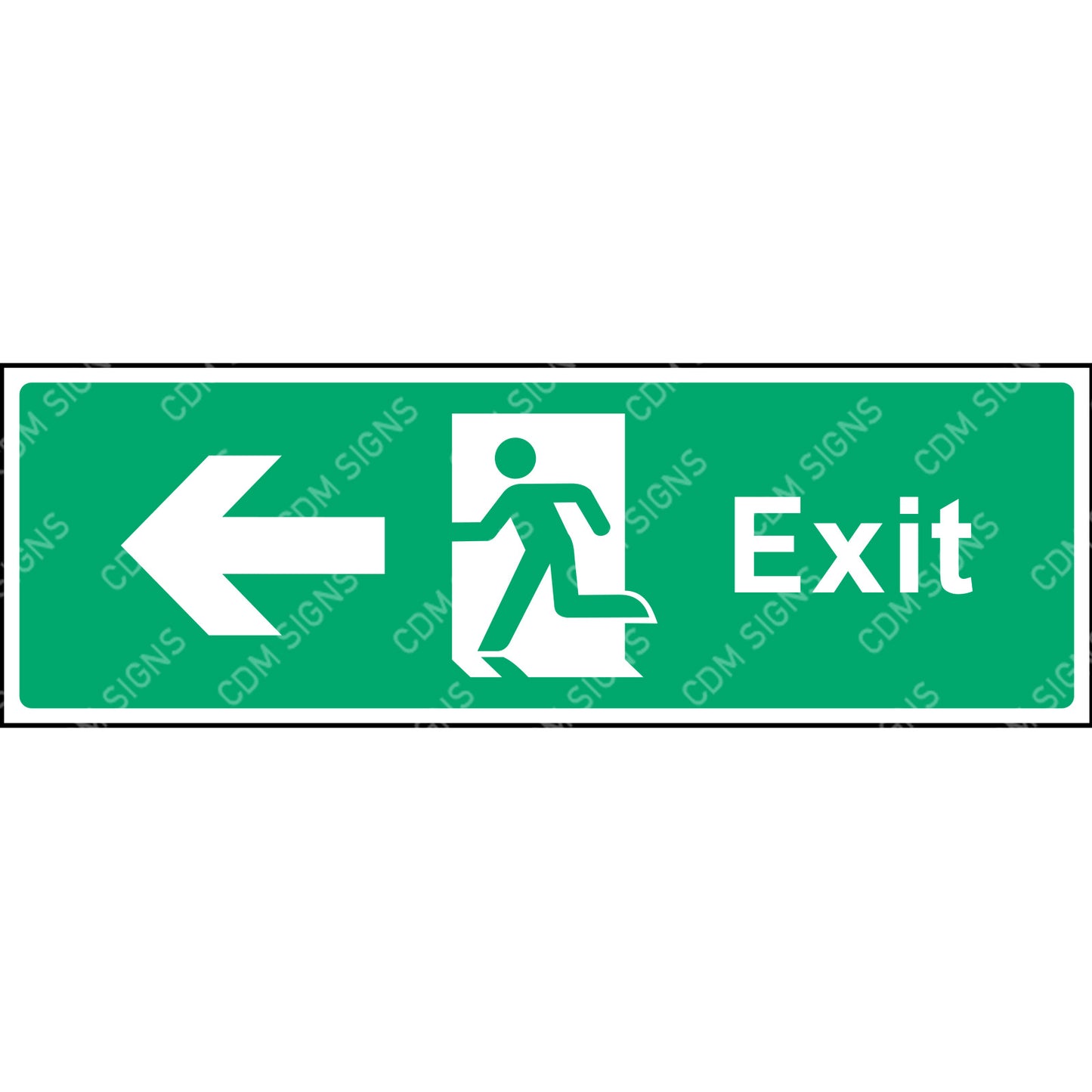 Exit left sign