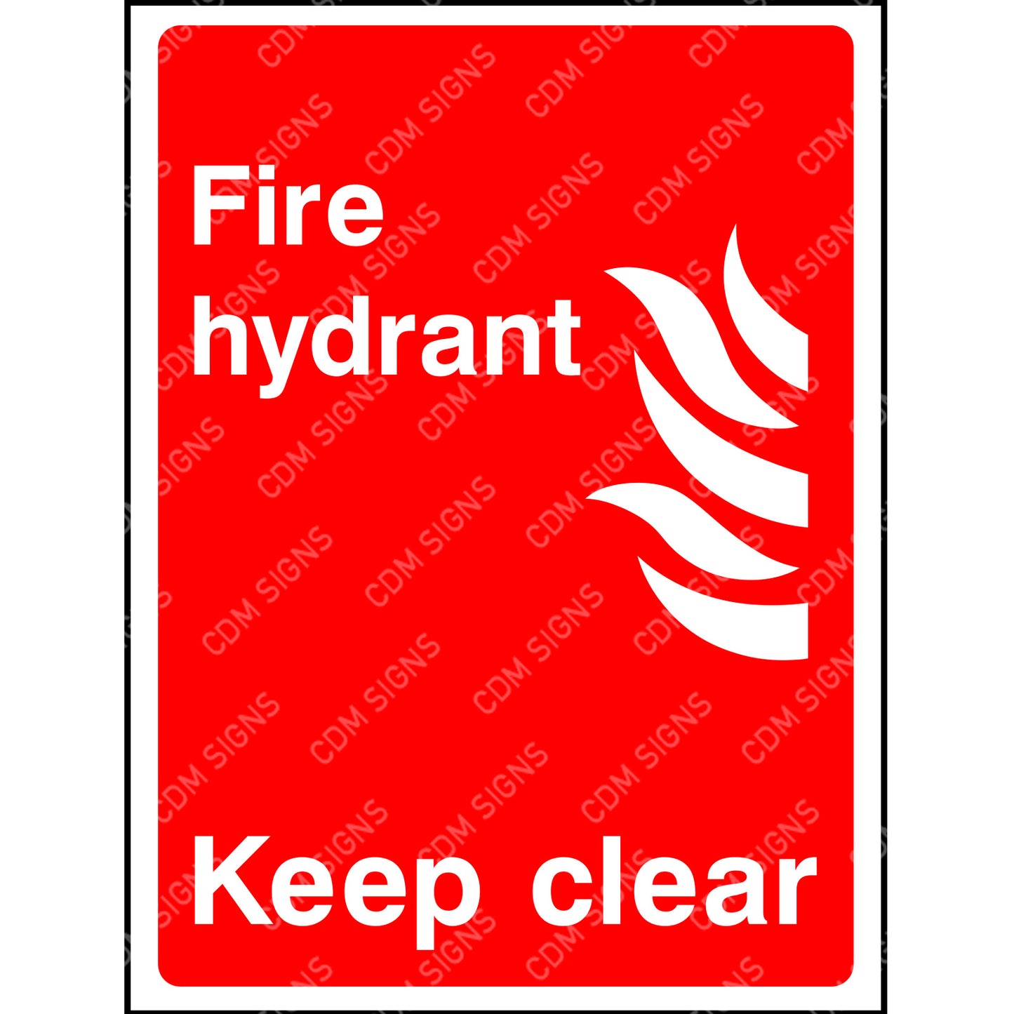 fire hydrant keep clear sign