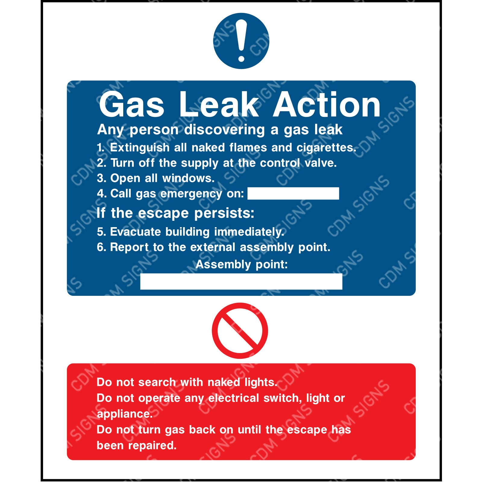 Gas leak action