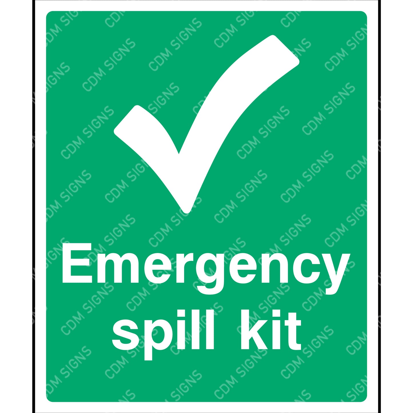 Emergency spill kit sign