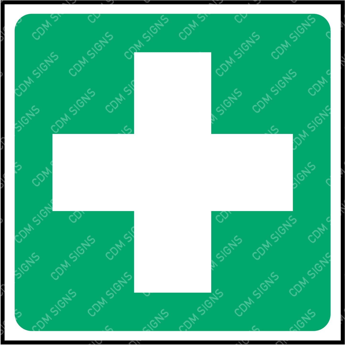First aid cross sign