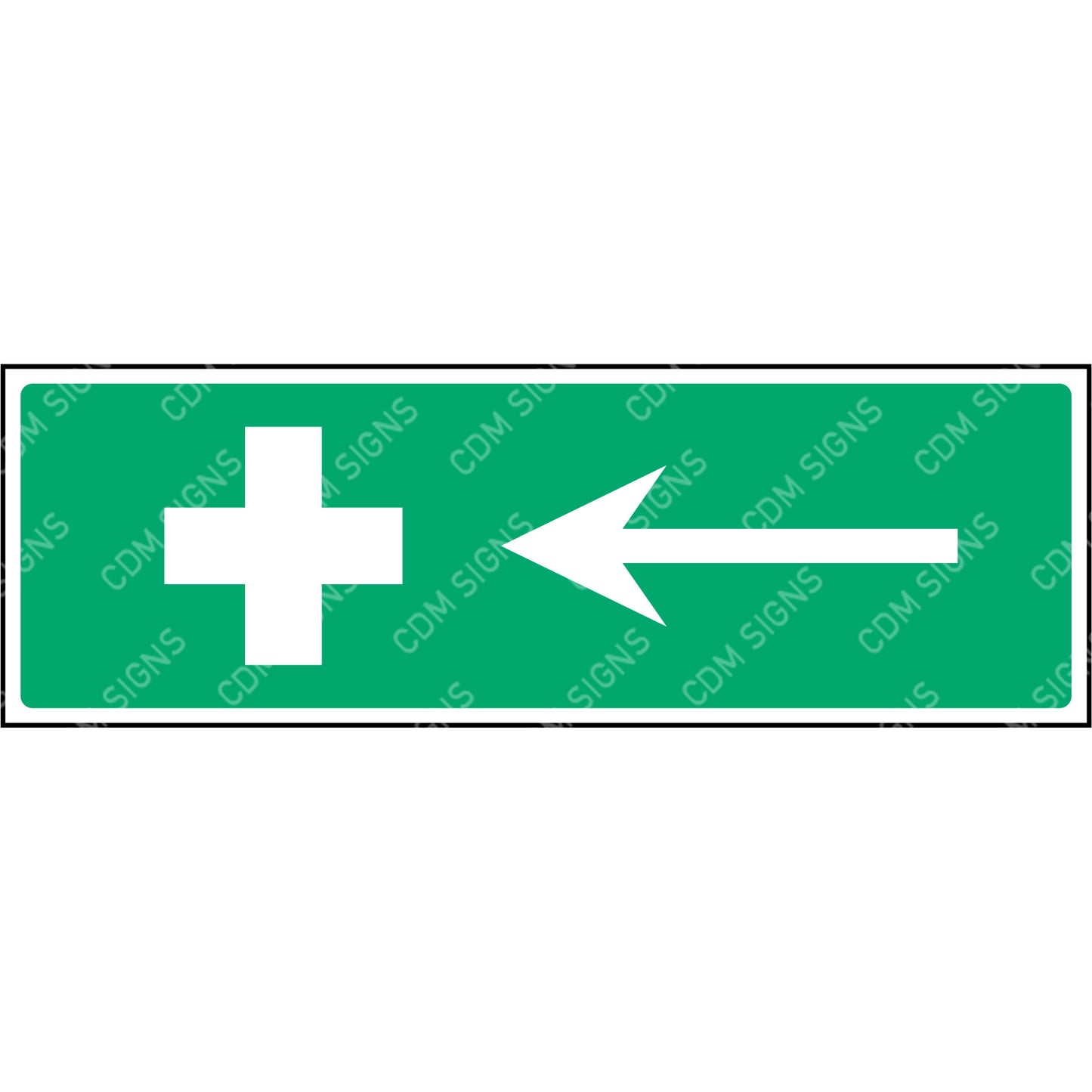 First aid left arrow sign