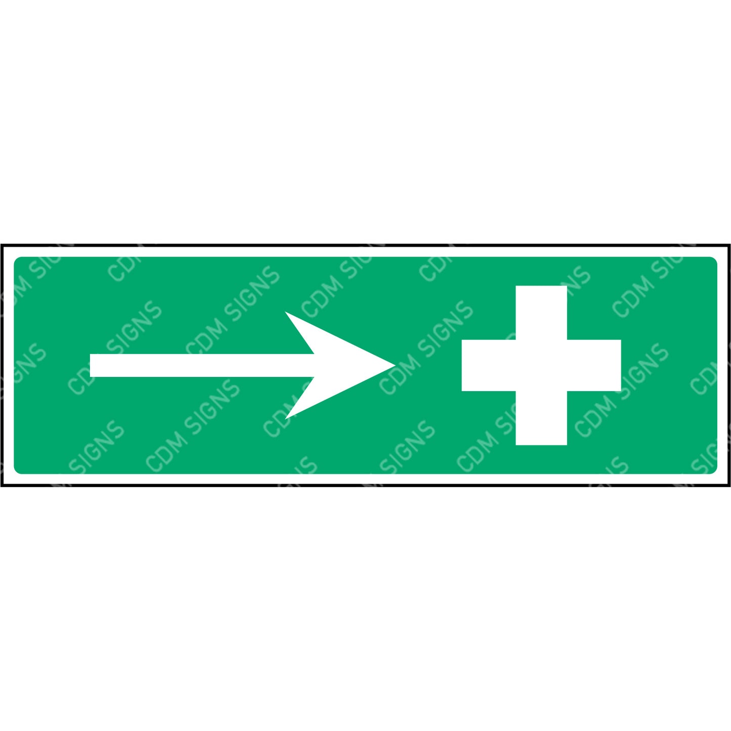 First aid right arrow sign