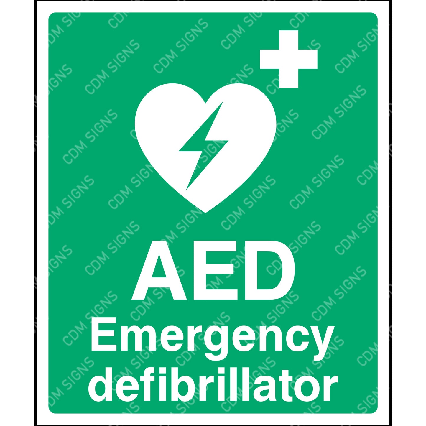 AED Emergency defibrillator sign