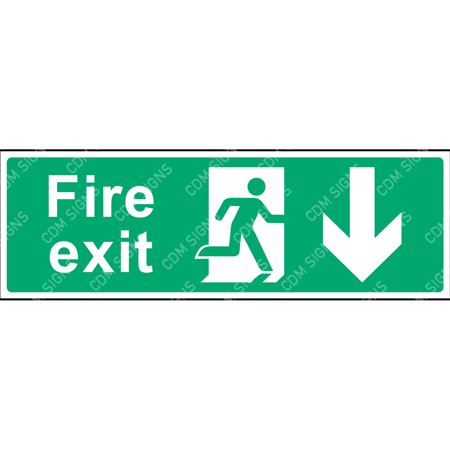 Fire exit down sign