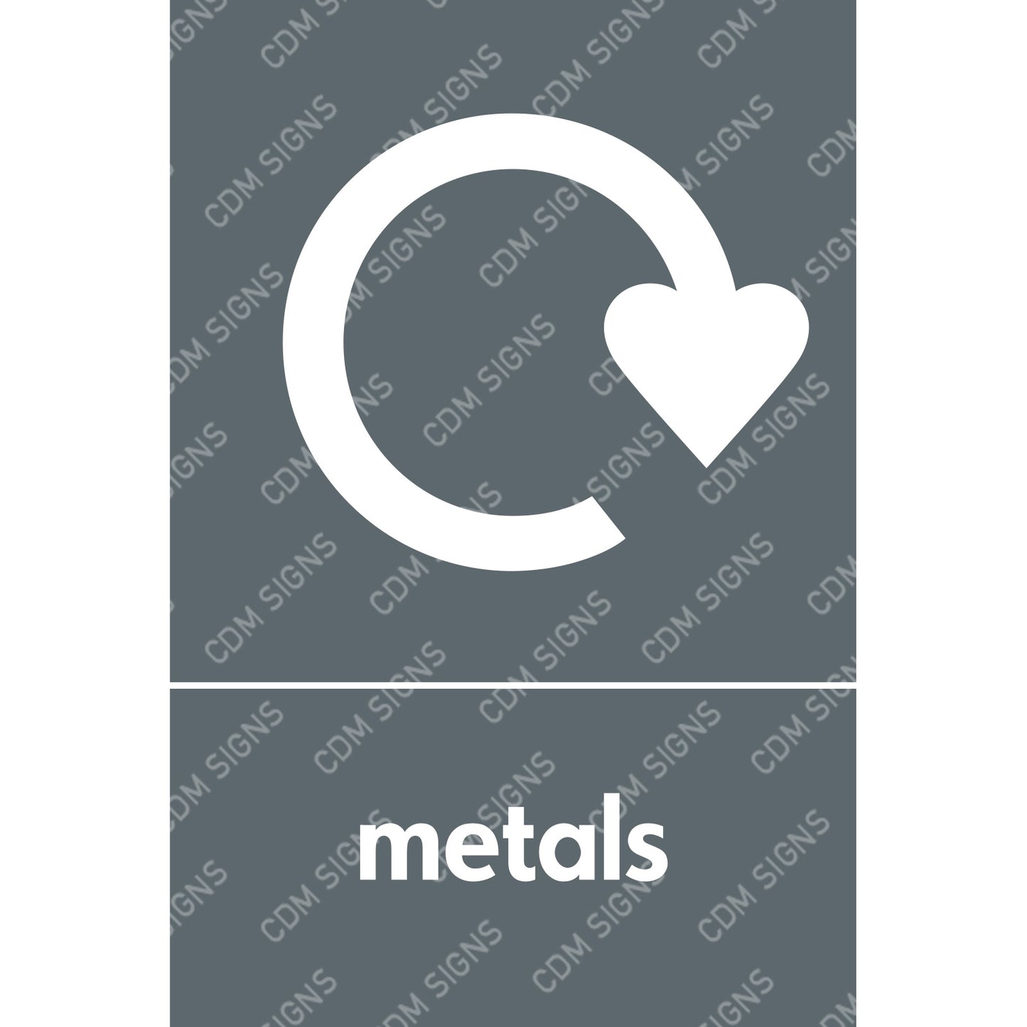 metals recycling sign