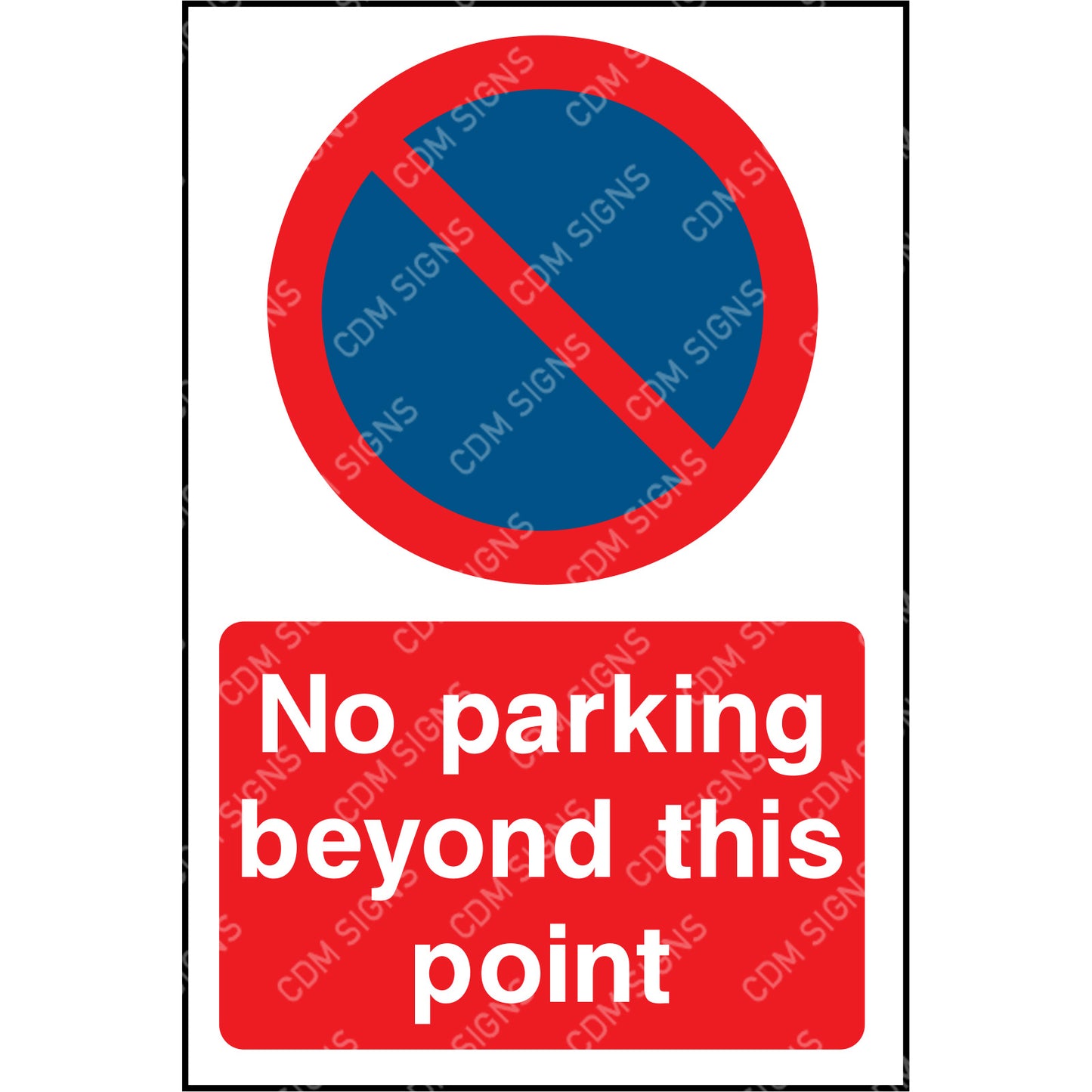 No parking beyond this point sign