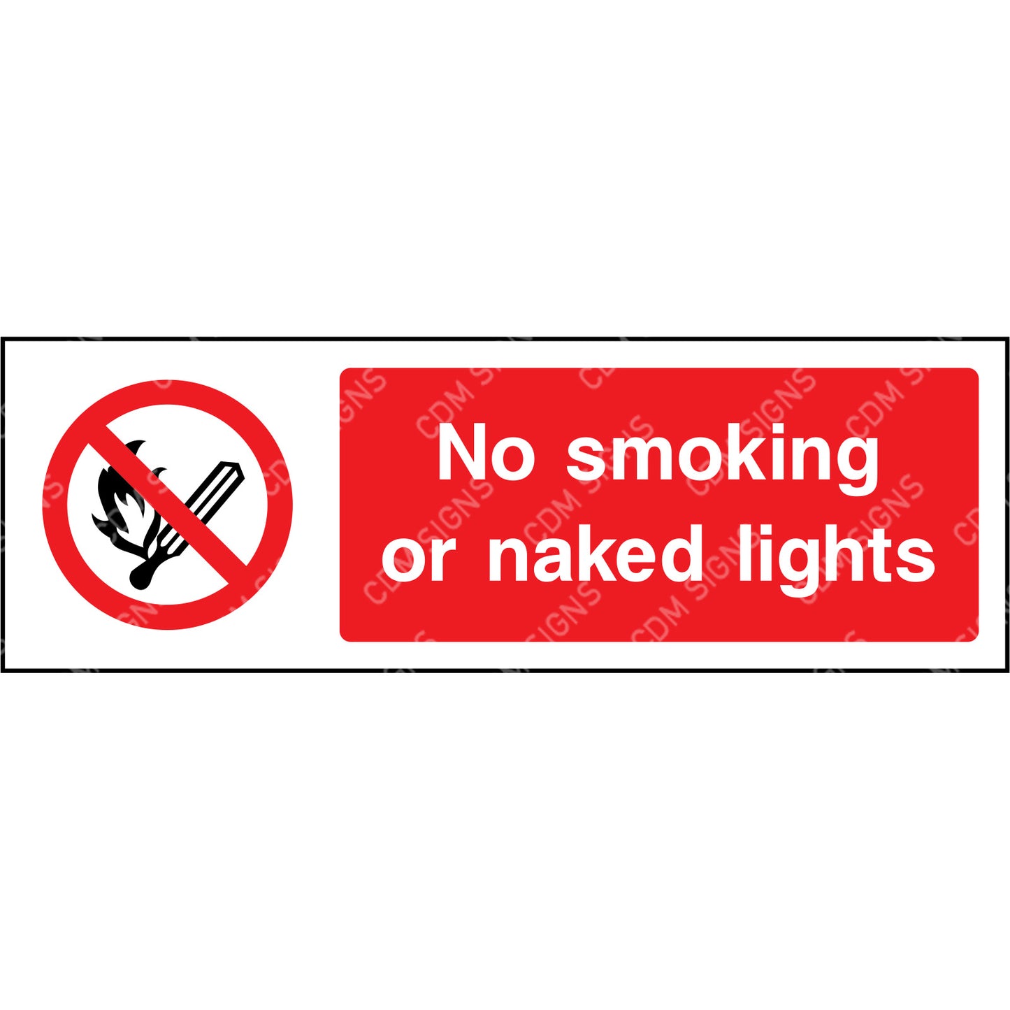 No smoking or naked lights sign