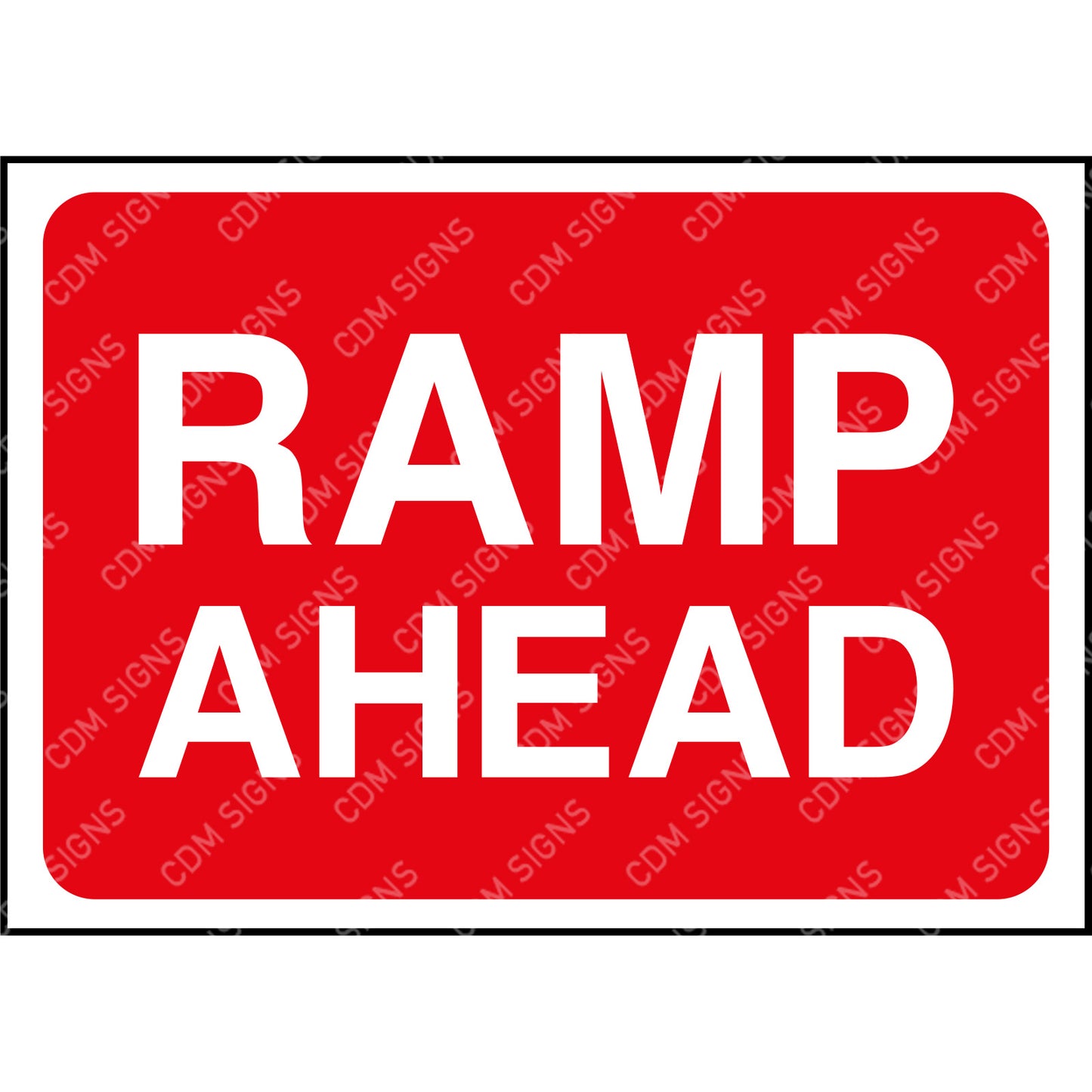 ramp ahead sign