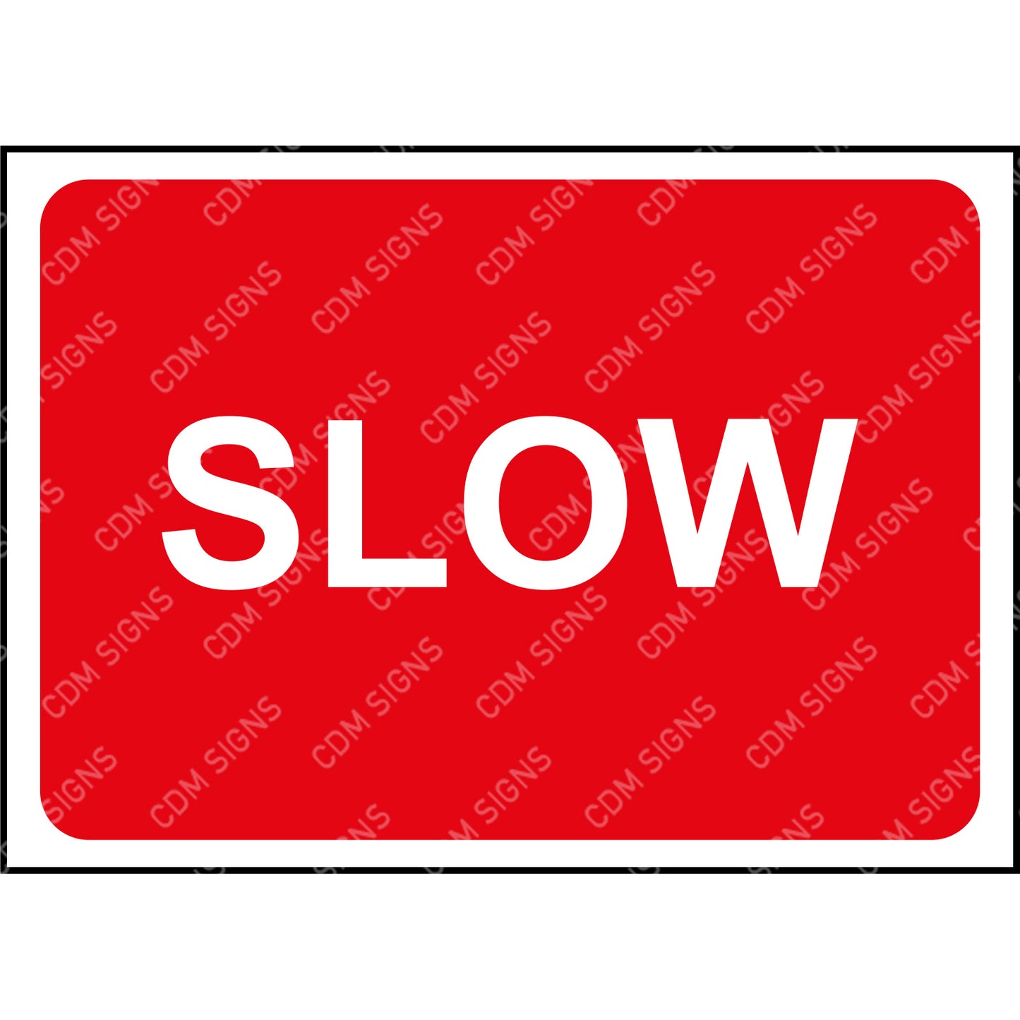 red slow sign