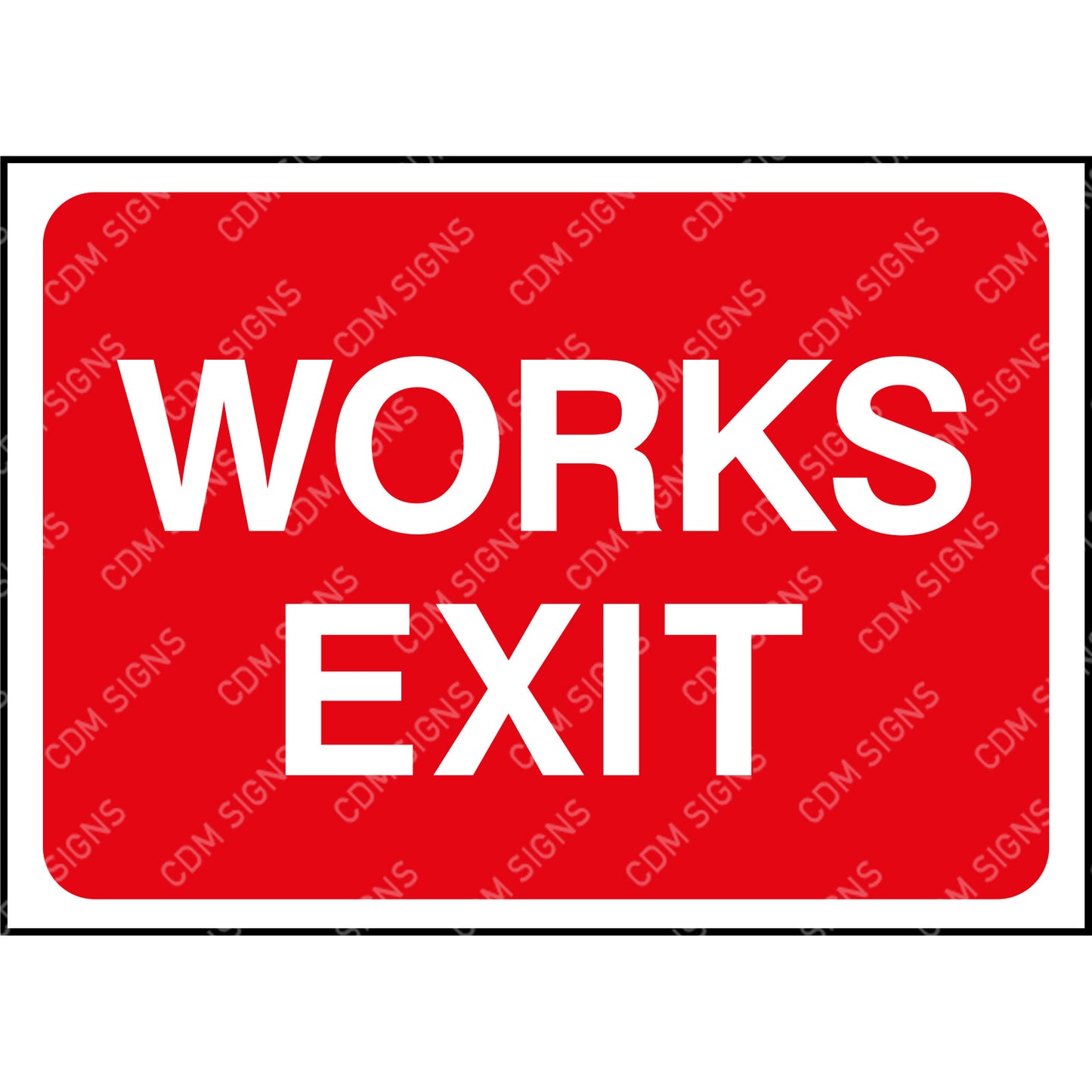 works exit sign