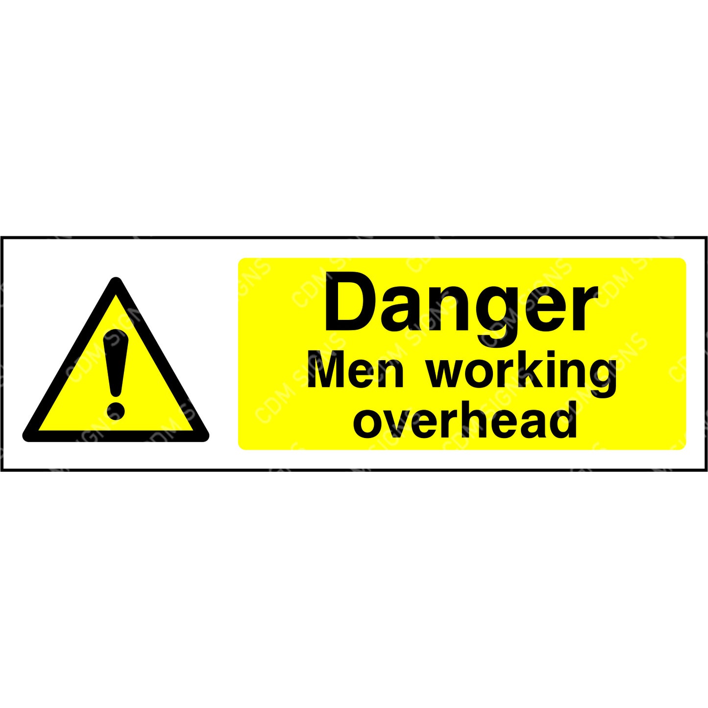 danger men working overhead sign