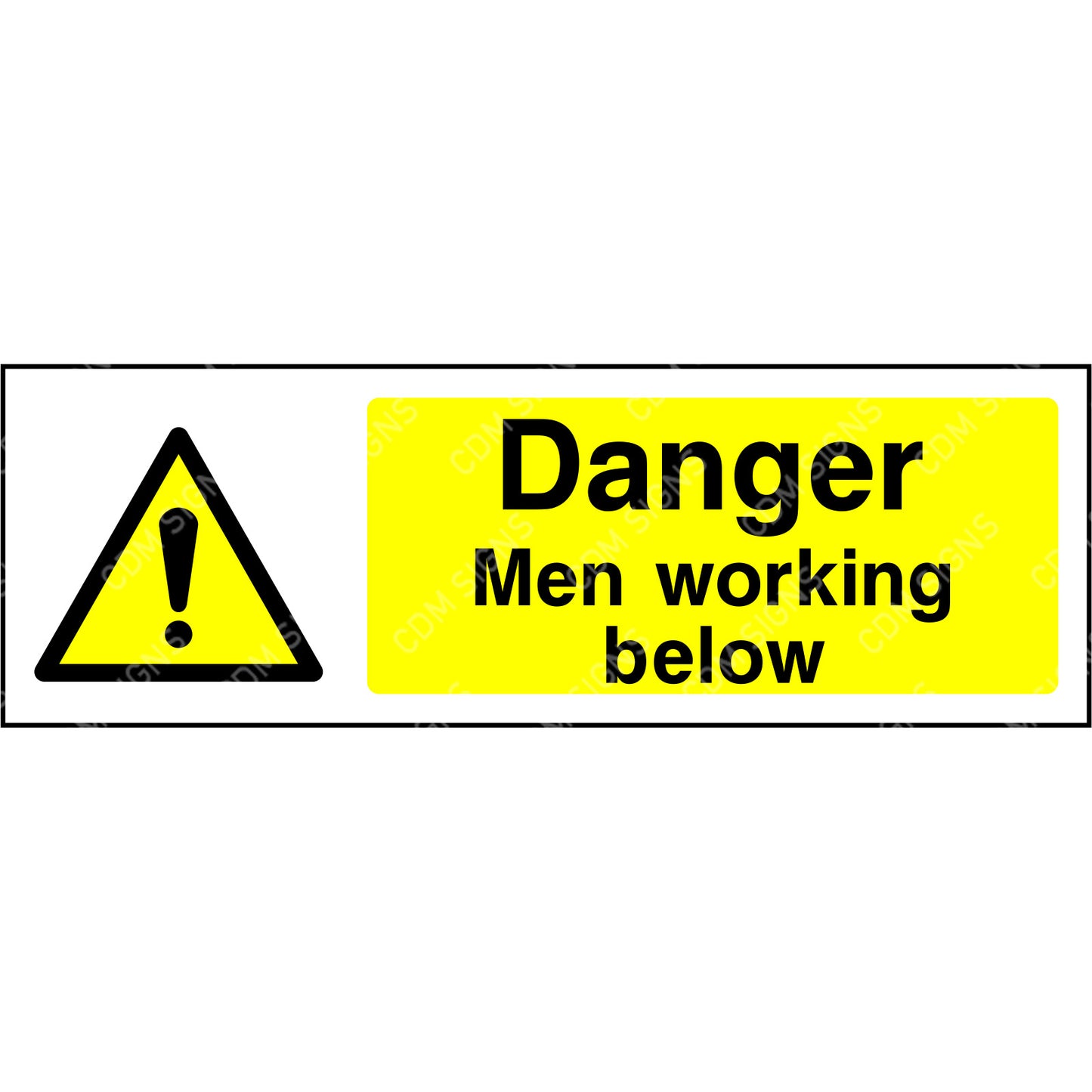 danger men working below sign