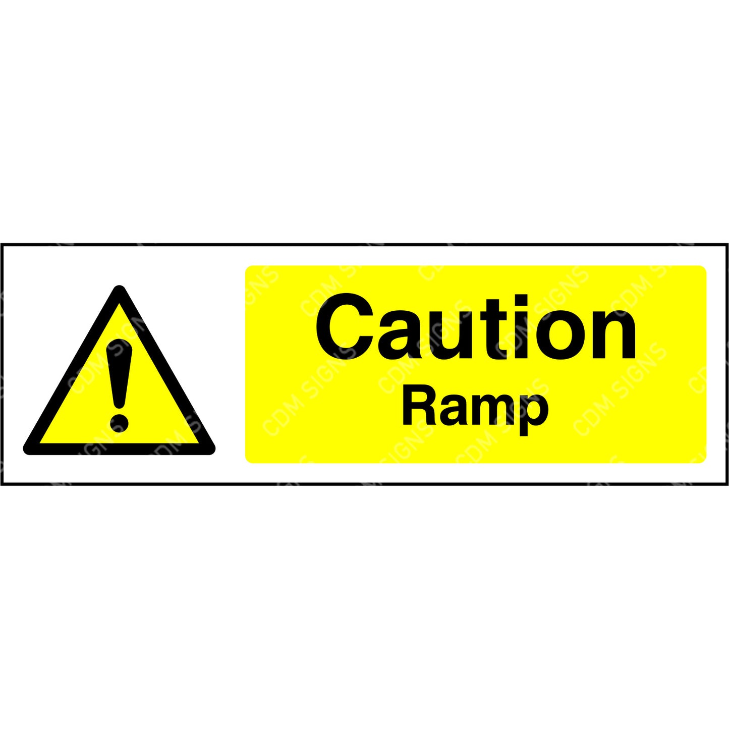 caution ramp sign