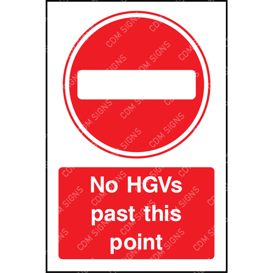 No HGVS past this point sign