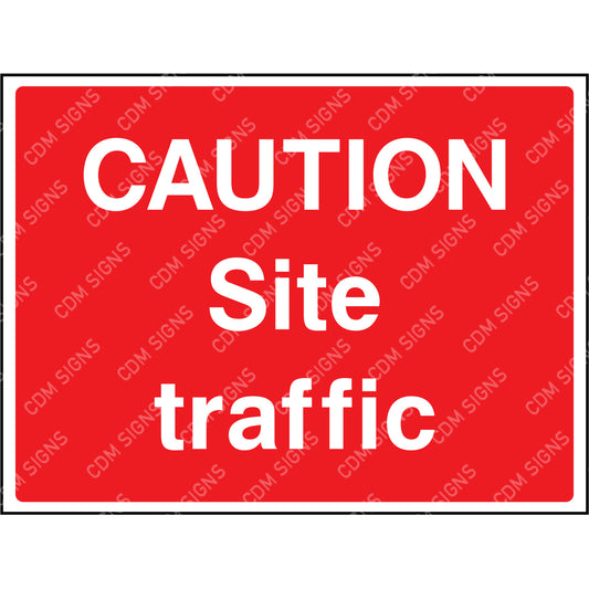 Caution site traffic sign