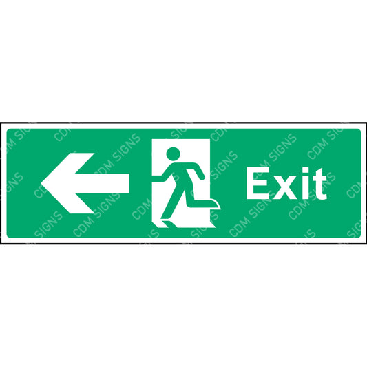 Exit left sign