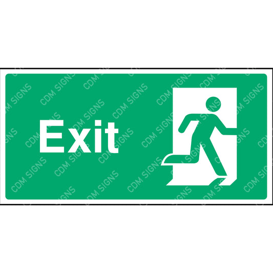 Exit sign health & safety 