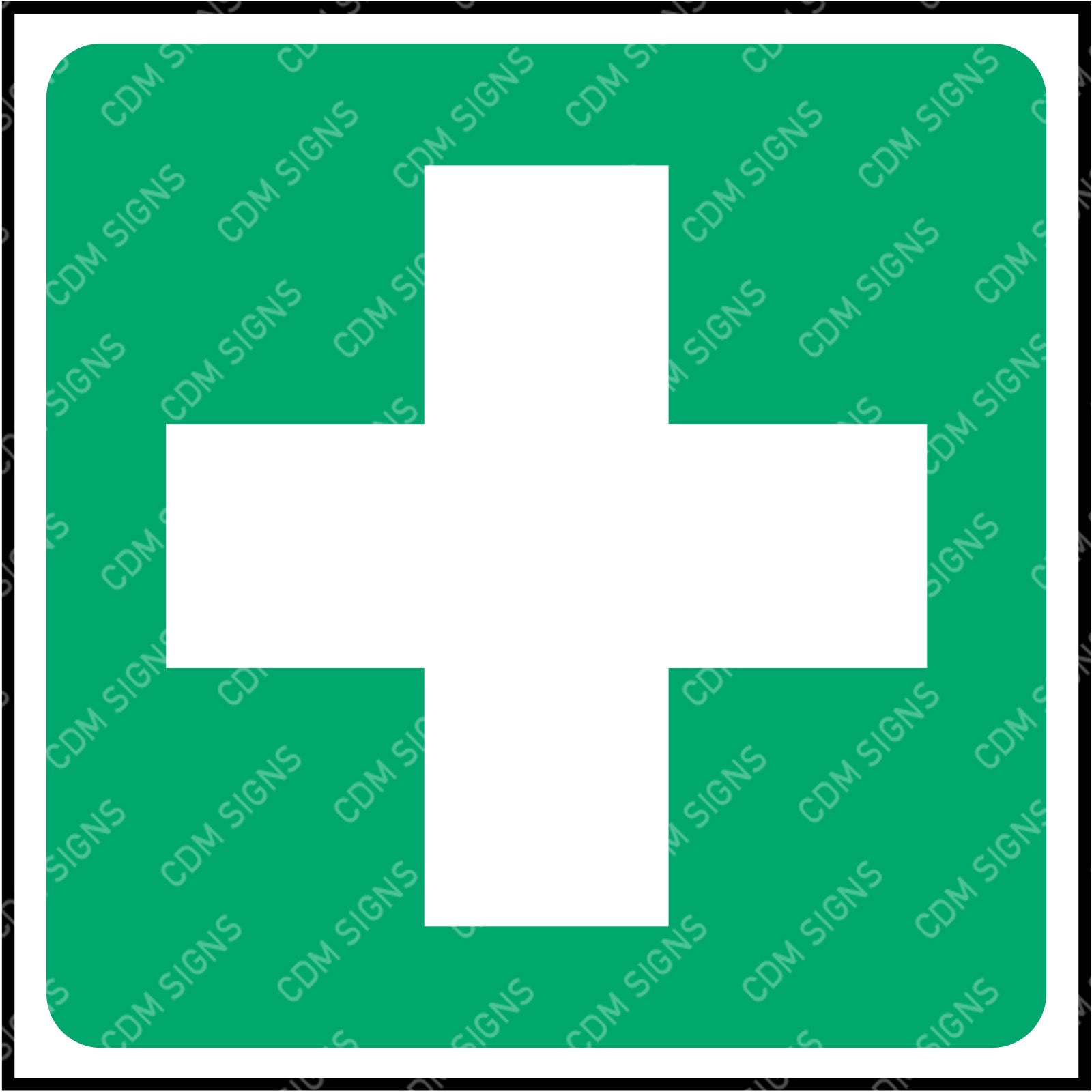 First aid cross sign