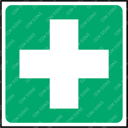 First aid cross sign
