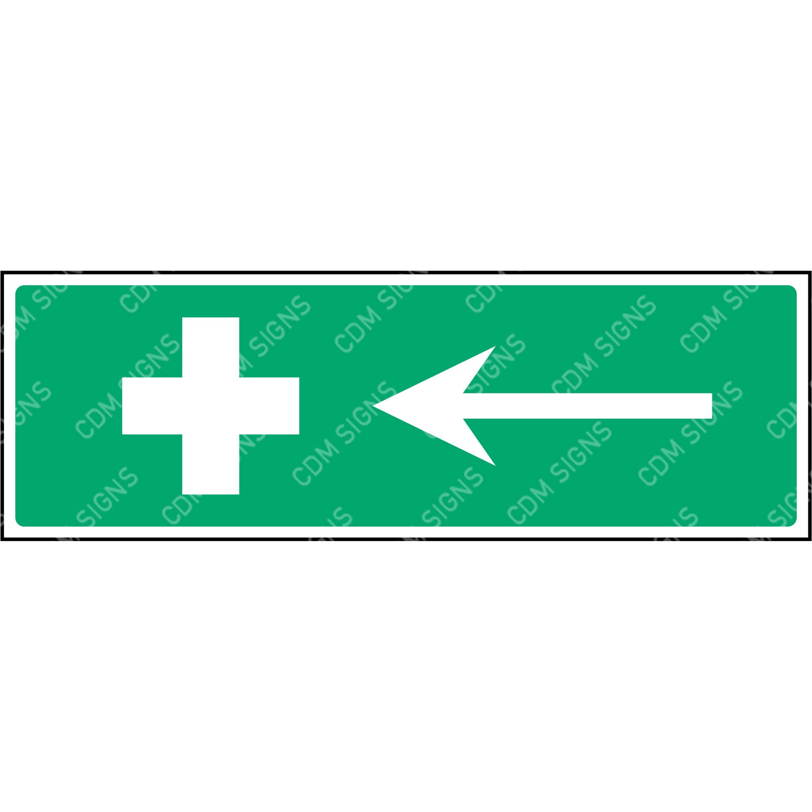 First aid left arrow sign