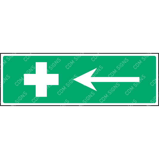 First aid left arrow sign