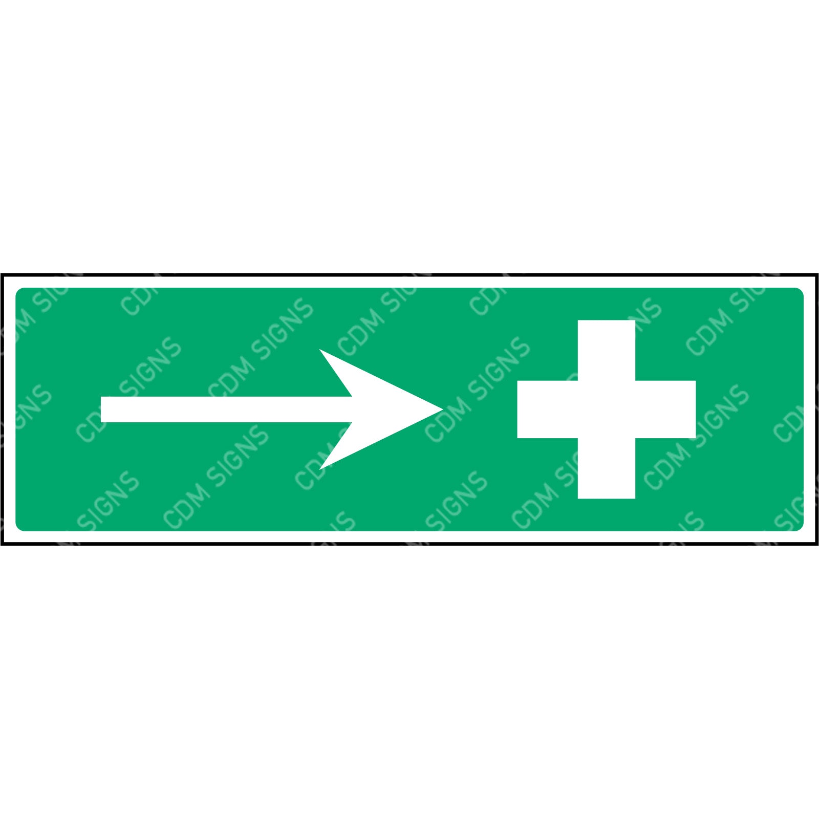 First aid right arrow sign