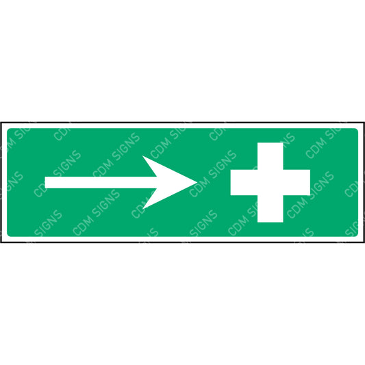 First aid right arrow sign