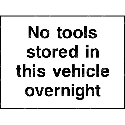 No tools stored in this vehicle