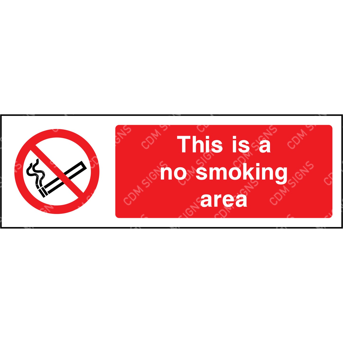 This is a no smoking area sign